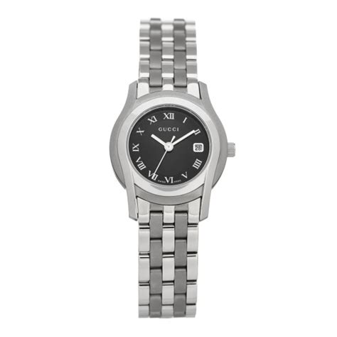 Gucci Stainless Steel 27mm 5500l Quartz Watch Black 1156856 Fashionphile