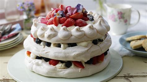 Crown Layered Pavlova Recipe Bbc Food