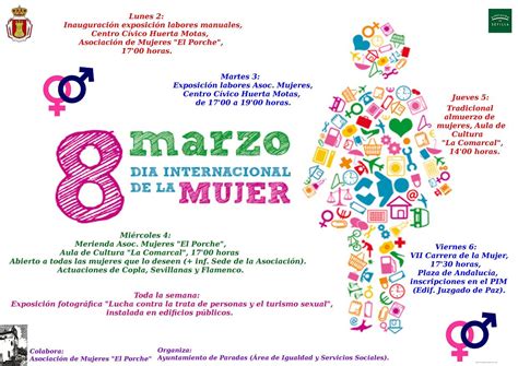 ACTIVIDADES CON MOTIVO DEL 8 DE MARZO DÍA INTERNACIONAL DE LA MUJER