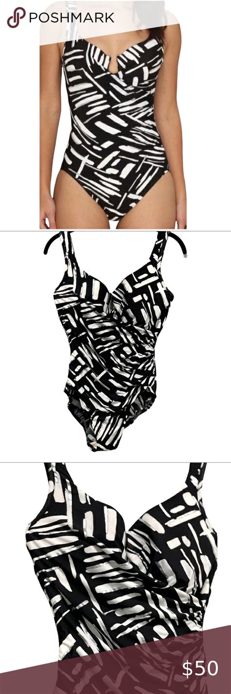 MiracleSuit Escape Sexy Size Sparkly 12 Black White Silver