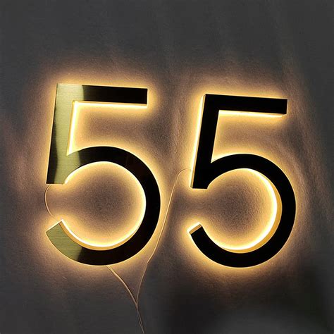 Custom LED House Numbers 3D Backlit Illuminated Letters House Number