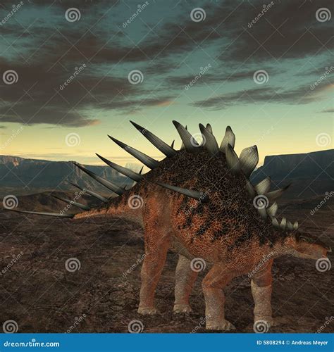 Dinossauro De Kentrosaurus 3D Ilustração Stock Ilustração de morrido