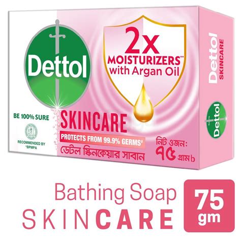 Dettol Soap Skincare 75gm Bathing Bar Soap With Moisturizers Arogga