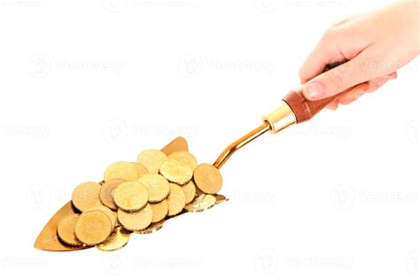 Golden coins concept 15812819 Stock Photo at Vecteezy