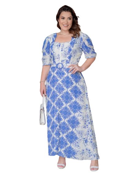 Vestido Plus Size Crepe Moda Evangélica Kauly 3516 E Simonello