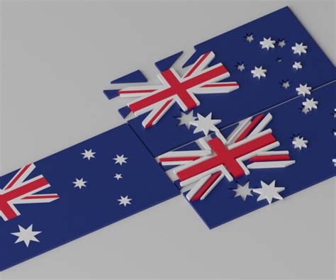 ArtStation - Australia Flag 3D model | Resources