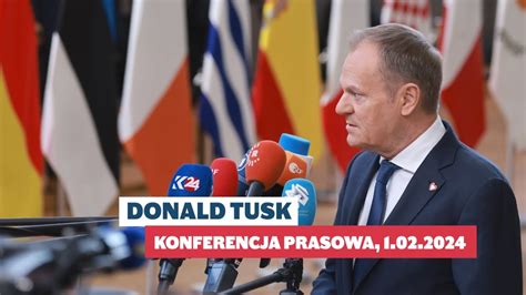 Donald Tusk Konferencja Prasowa Przed Szczytem Rady Europejskiej 01 02