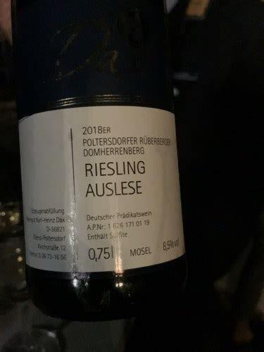 Karl Heinz Piesporter Michelsberg Riesling Auslese Vivino US