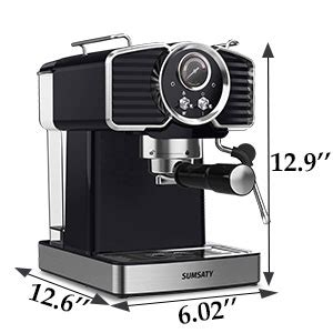 SUMSATY Espresso Coffee Machine 20 Bar Retro Espresso Maker With Milk