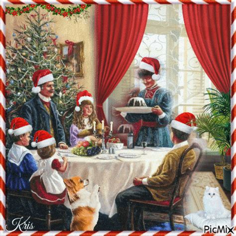 Repas du reveillon de Noël - Free animated GIF - PicMix