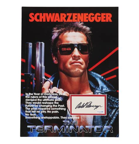 Arnold Schwarzenegger Signed The Terminator 12x16 Custom Matted Cut