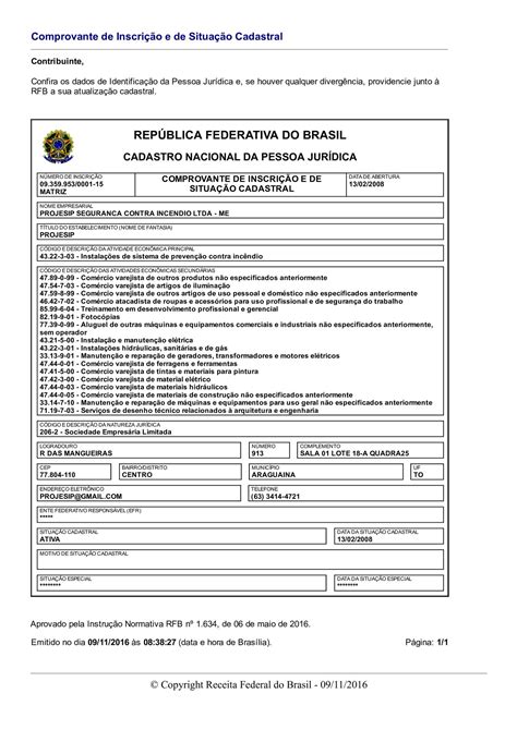 Comprovante De Inscri O E De Situa O Cadastral Impress O Pdf Docdroid