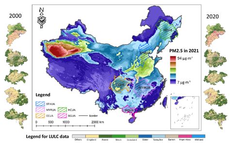 UA locations in China. The left and right panels show land use and land... | Download Scientific ...