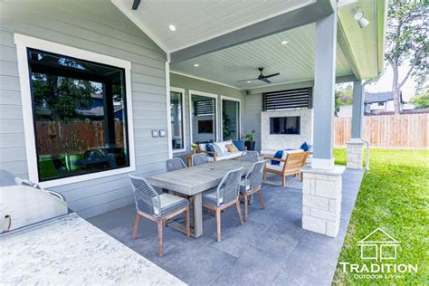 Oak Forest Patio Cover Outdoor Kitchen