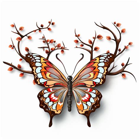 Premium AI Image | Line drawing butterfly butterfly white background ...