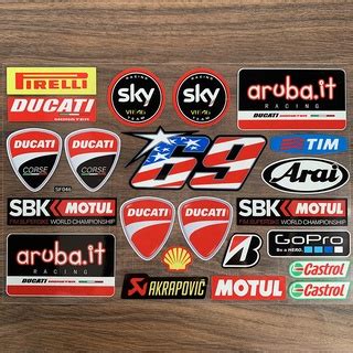 Ducati Reflective Motorcycle Stickers Side Strip Bike Helmet Decals