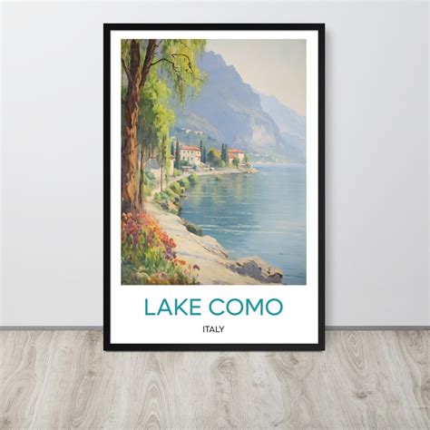 Lake Como Art Print Lago Como Watercolor Impressionist Etsy Uk