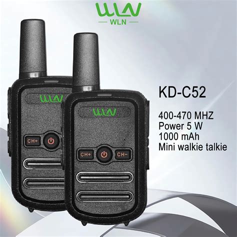 Wln Kd C C Upgraded Set Of W Mini Pocket Size Portable Two Way