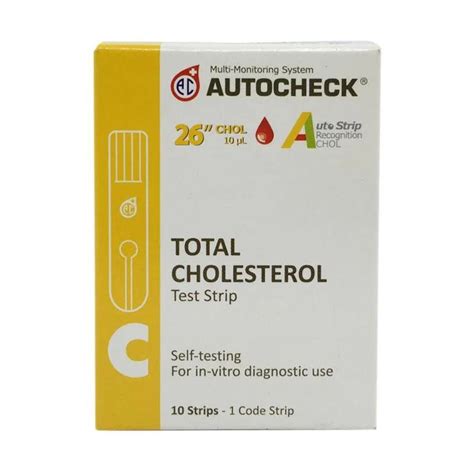 AUTOCHECK TOTAL CHOLESTEROL TEST STRIP ISI 10