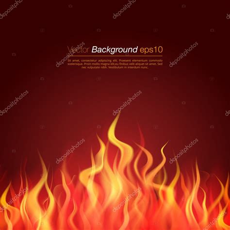 Realistic Inferno fire flame Stock Vector Image by ©Sentavio #128772070