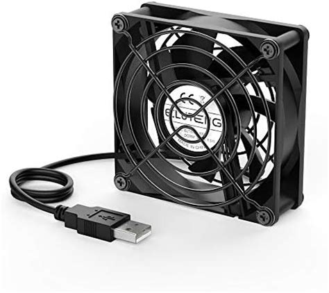 ELUTENG PC Fan 5V USB Fan 80mm Dual Ball Bearing Silent Cooling Fan