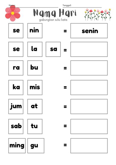 Lembar Kerja Anak Tk Paud Lembar Kerja Materi Membaca Dan Menulis