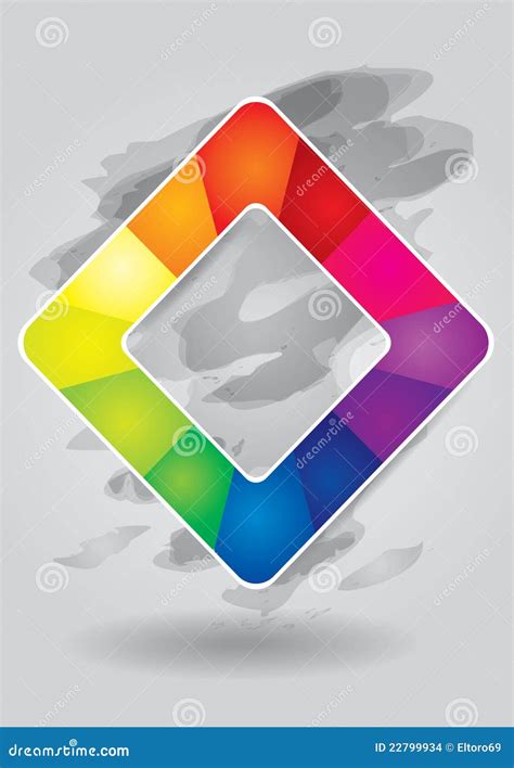 editable color square template stock vector illustration
