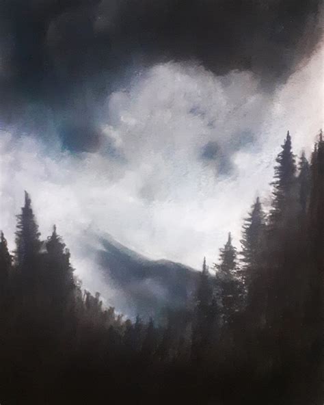 Virginia mountains. Original wet charcoal and pastel art by me. : r ...