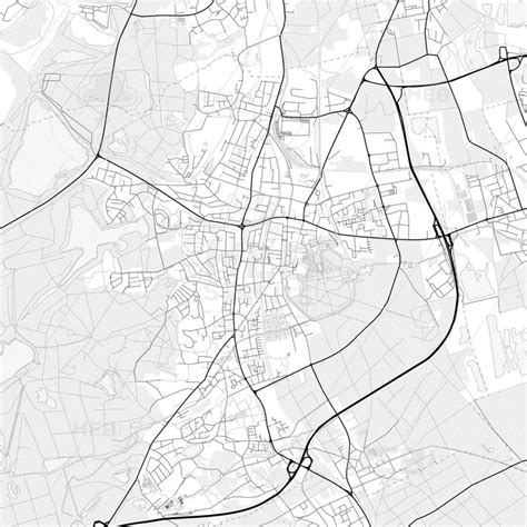 a map of the city of atlanta with streets, roads and lines in blue on white