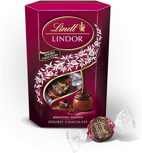 Lindt Lindor Double Chocolate Truffles Box Approx 16 Balls 200g