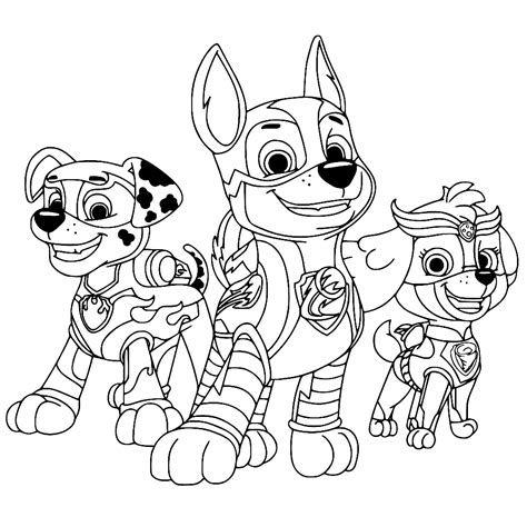 Super Pups Paw Patrol Mighty Pups Skye Coloring Pages