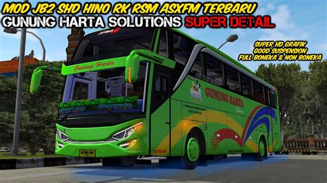 MOD BUSSID TERBARU GUNUNG HARTA TERBARU LIVERY MOD JB2 SHD HINO RK RSM