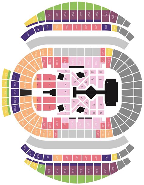 Stadium Australia Seating Chart with Rows and Seat Numbers 2024