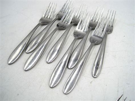 Set Of 8 MOONCREST Dinner Forks Oneida Stainless Flatware 8 Etsy