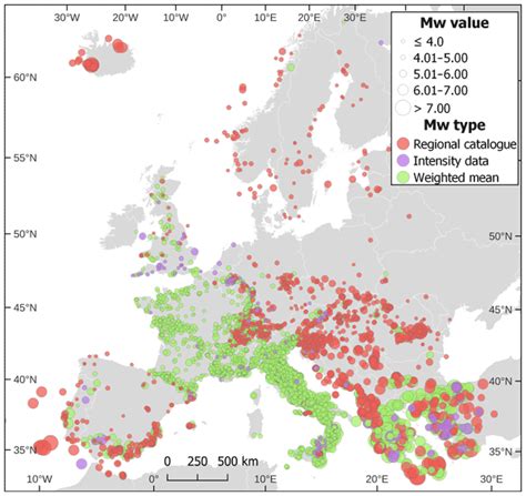 Earthquake Map Europe