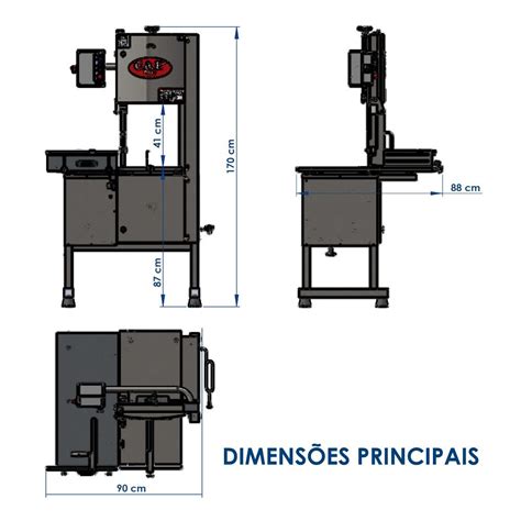 Serra Fita CAF 282 De Coluna Inox EvandroShop