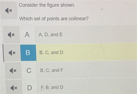 Consider The Figure Shown Which Set Of Points Are Collinear Math