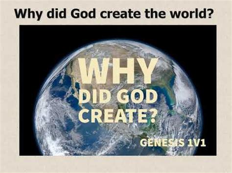 Why Did God Create The World YouTube