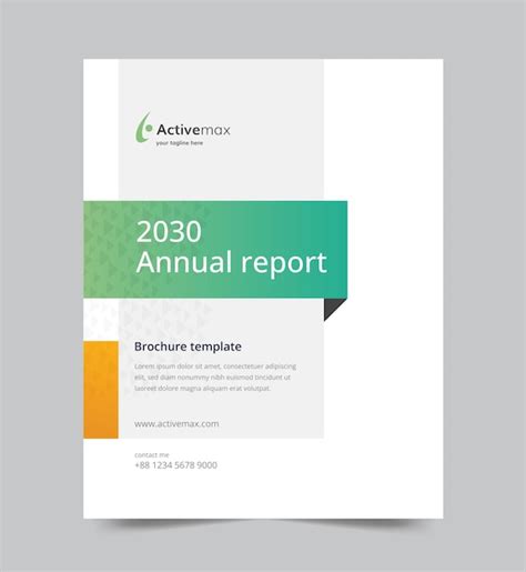 Premium Vector Annual Report Cover Design Template