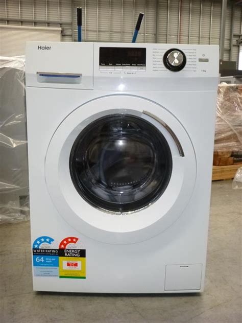 1 X Haier Hwf75aw2 7 5kg Front Load Washing Machine 61396 Orp 659 Auction 0008 9018668