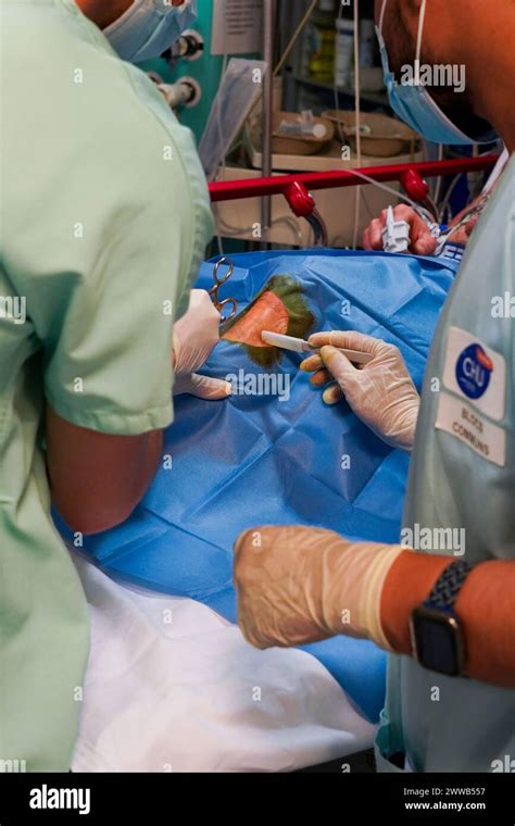 Patient In The Shock Ward In The Intensive Care Unit Of A University