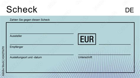 Vorlage eines Spendenschecks zur Übergabe blanko in Vektor Stock