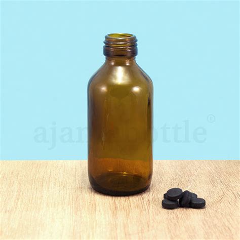 Ml Round Amber Glass Bottle G Mm Ropp Neck Ajanta Bottle Pvt