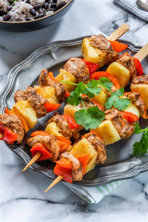 Jerk Chicken Kabobs The Daring Gourmet