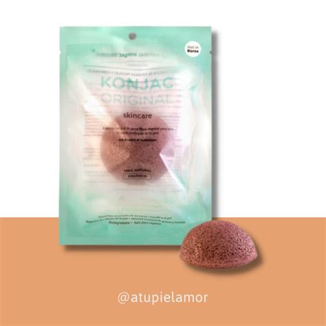 Esponja Facial Para Ros Cea Con Fina Arcilla Roja Francesa Natural Coony