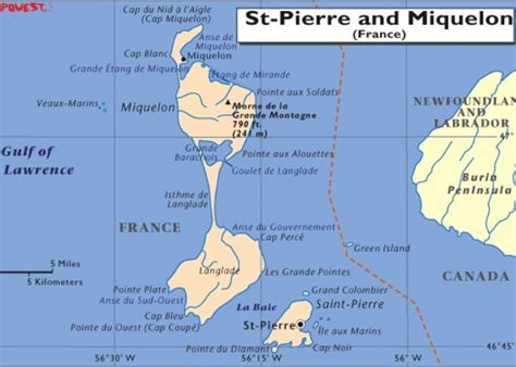 Map Of Saint Pierre And Miquelon Thong Thai Real