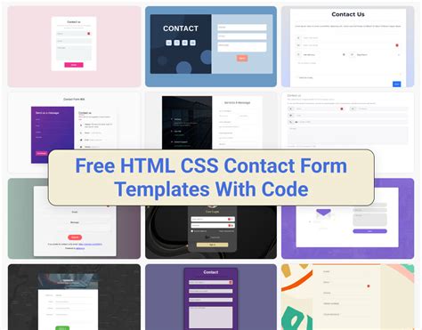 30+ Free HTML Contact Form Templates with Code (2024)