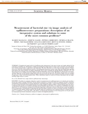 Fillable Online Measurement Of Bacterial Size Via Image Analysis Of