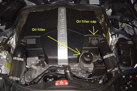 Mercedes Benz CLK Class Questions Where Is The Oil Filter Located On