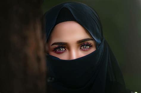 Hd Wallpaper Veil Girl Headscarf Woman Portrait Hijab Eye